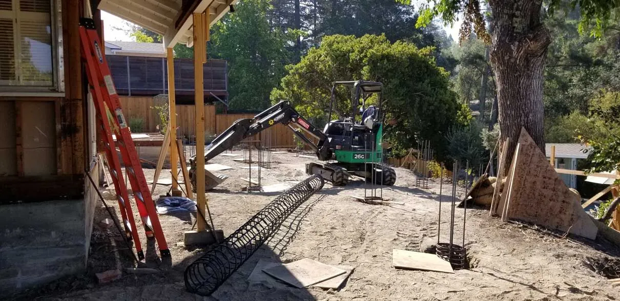 Structural construction project in progress in Walnut Creek, CA by Bravo Building Co.