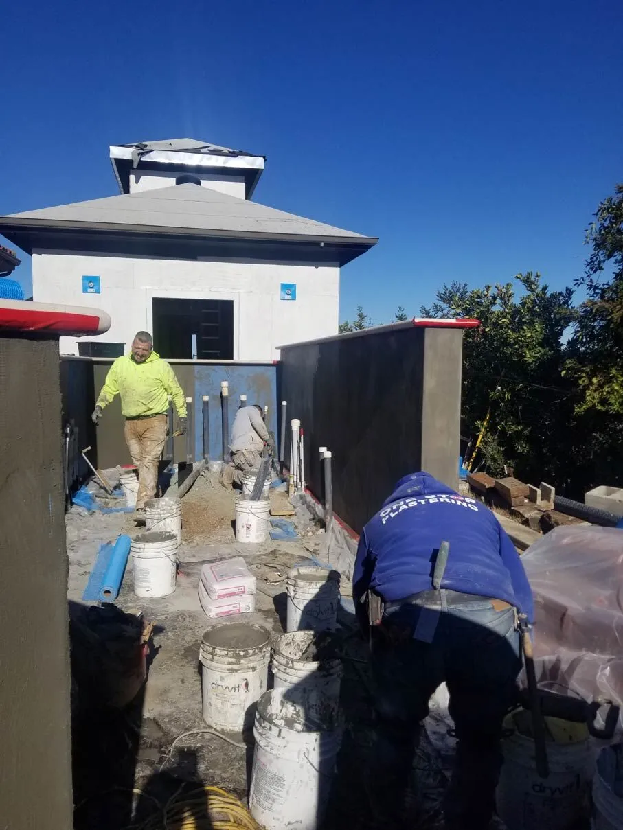 Bravo Building Co. crew at work on a construction project