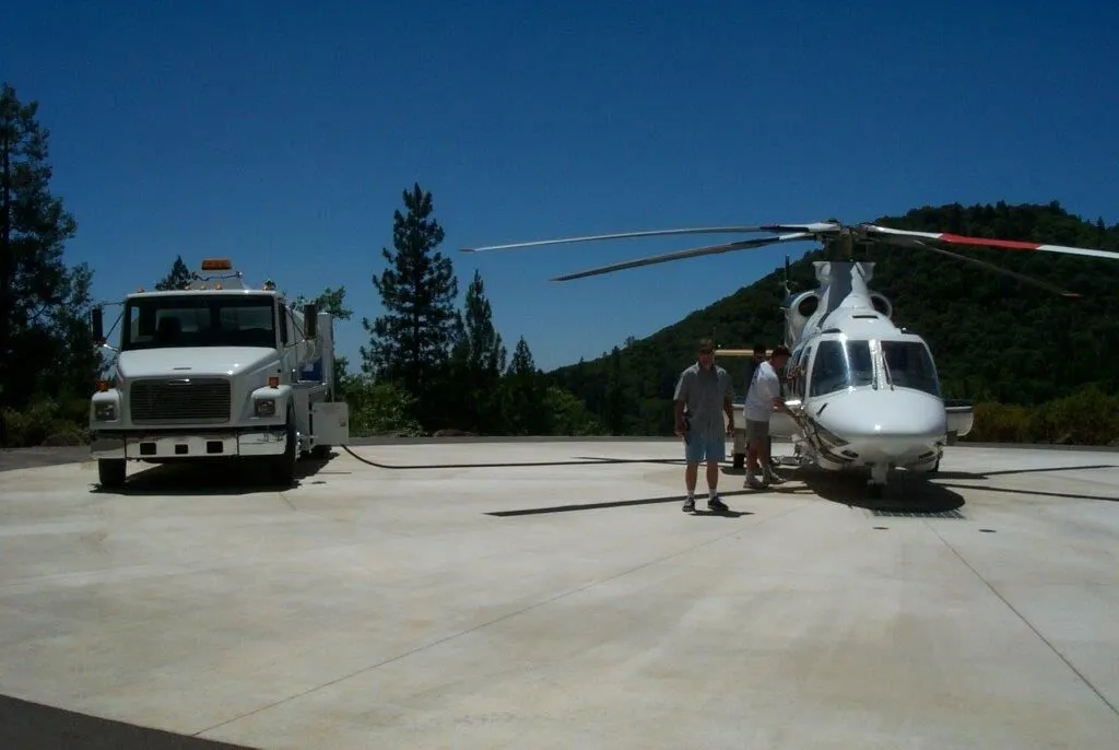 Commercial helicopter fueling facility construction in Northern California by Bravo Building Co.